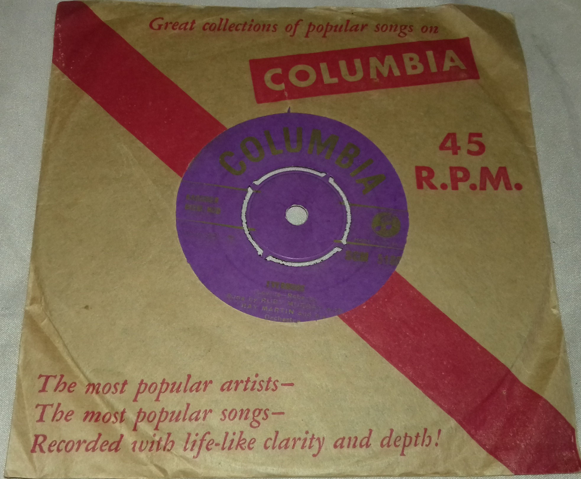 Ruby Murray - Evermore (7", Single, Mono) (Columbia)