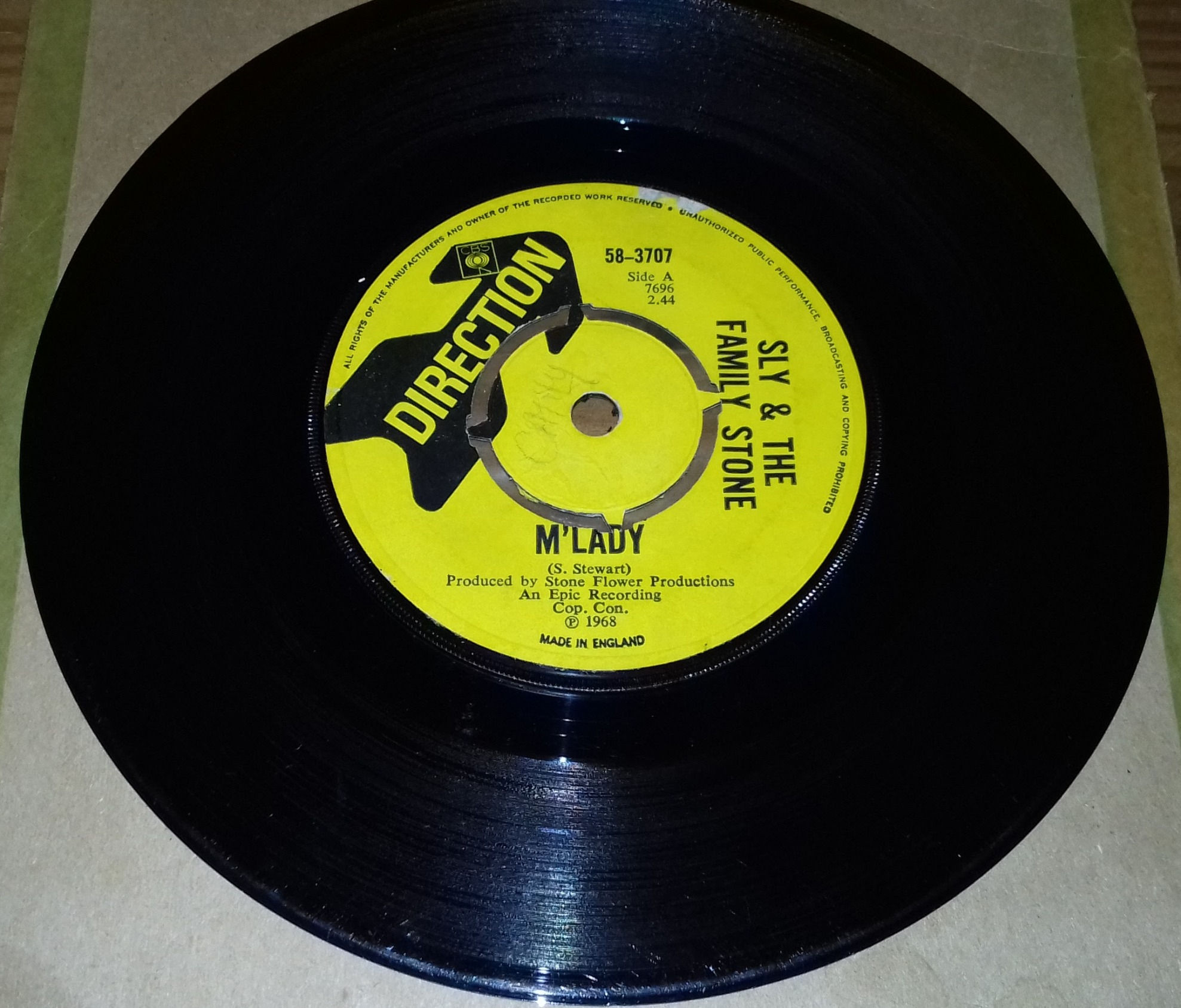 Sly & The Family Stone - M'Lady / Life (7", Single) (Direction)