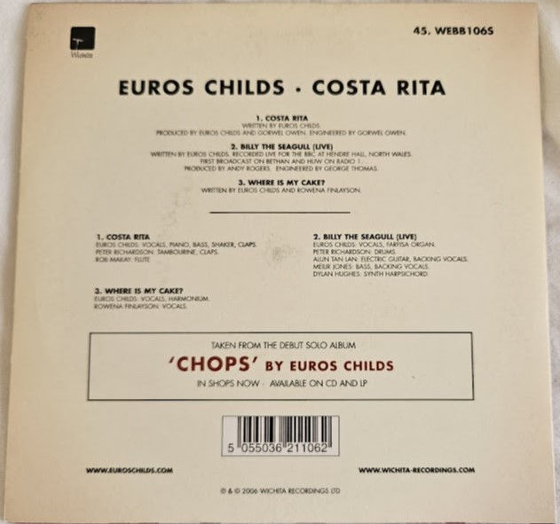 תמונה ממוזערת: Euros Childs - Costa Rita (7") (Wichita)