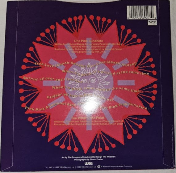サムネイル： Fuzzbox* - Pink Sunshine (7", Single, Orl) (WEA, WEA)