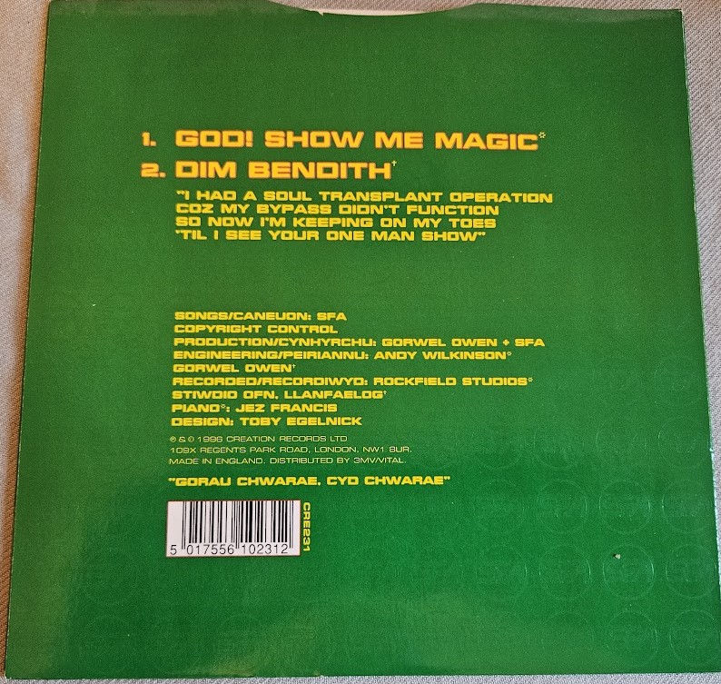 Miniature : Super Furry Animals - God! Show Me Magic (7", Single) (Creation Records)