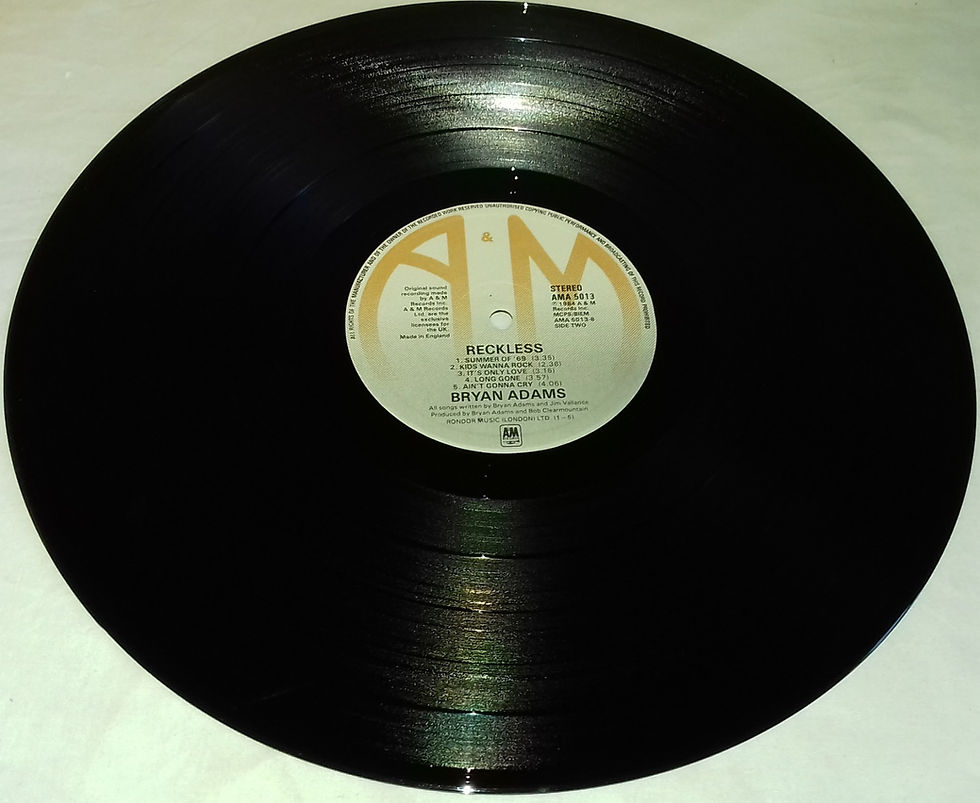 ภาพขนาดย่อ: Bryan Adams - Reckless (LP, Album, RE) (A&M Records)