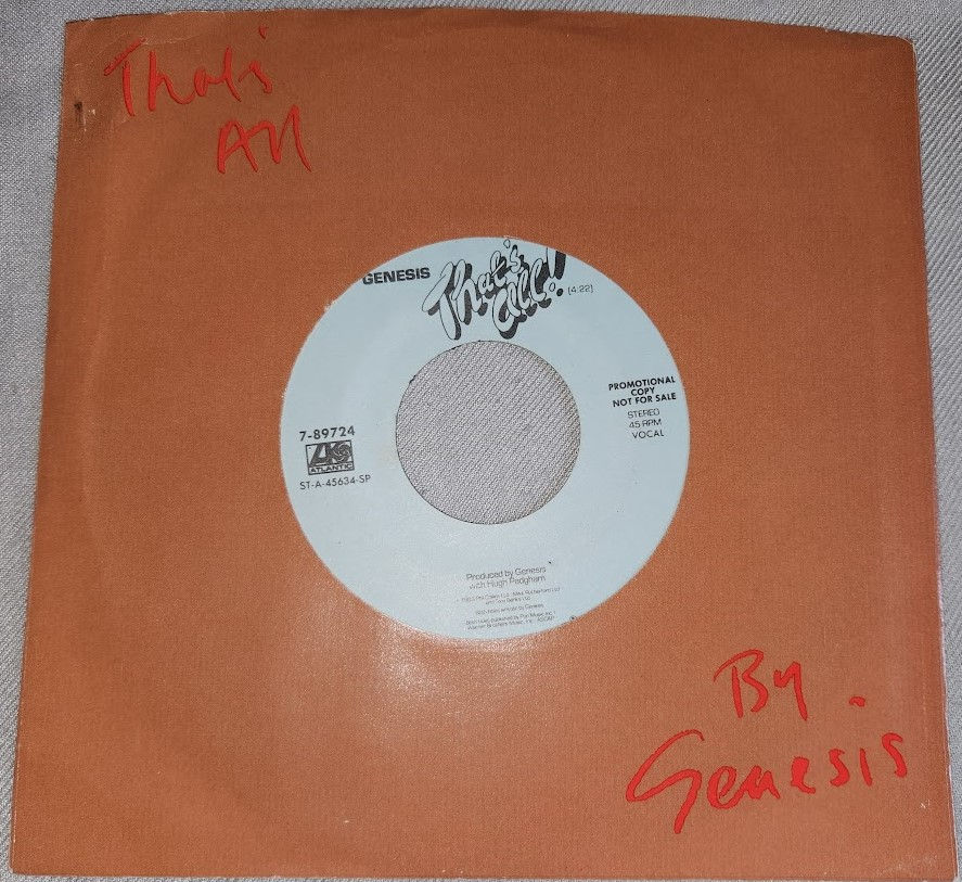 Genesis - That's All (7", Single, Promo, Spe) (Atlantic)