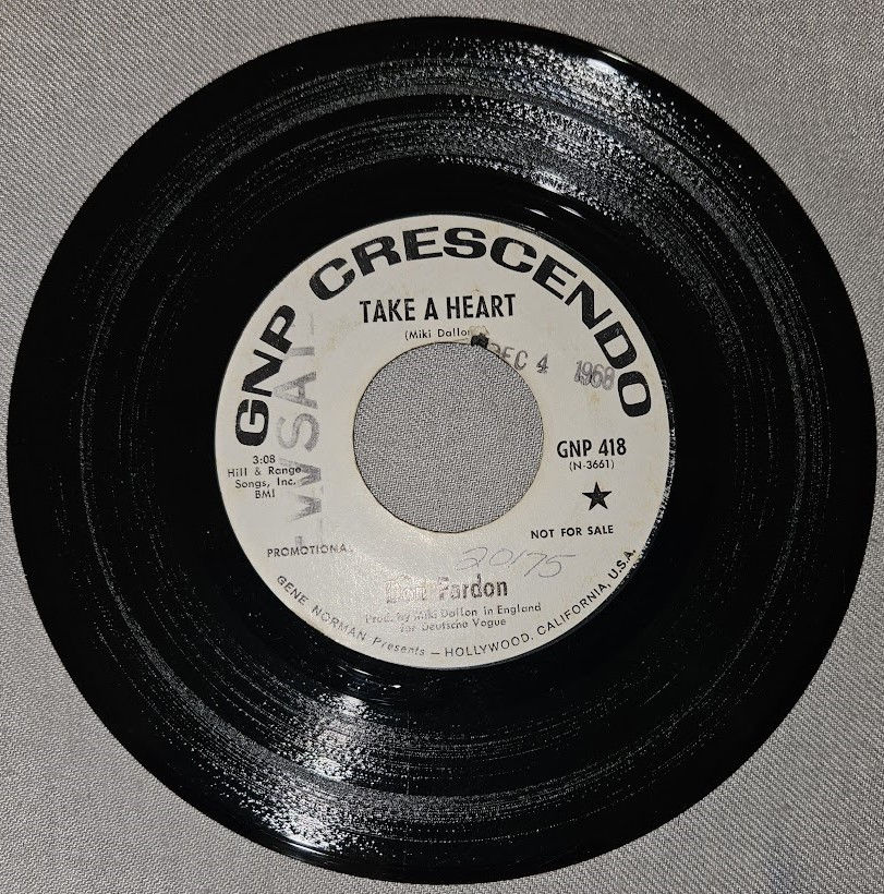 Don Fardon - Take A Heart (7", Promo) (GNP Crescendo)