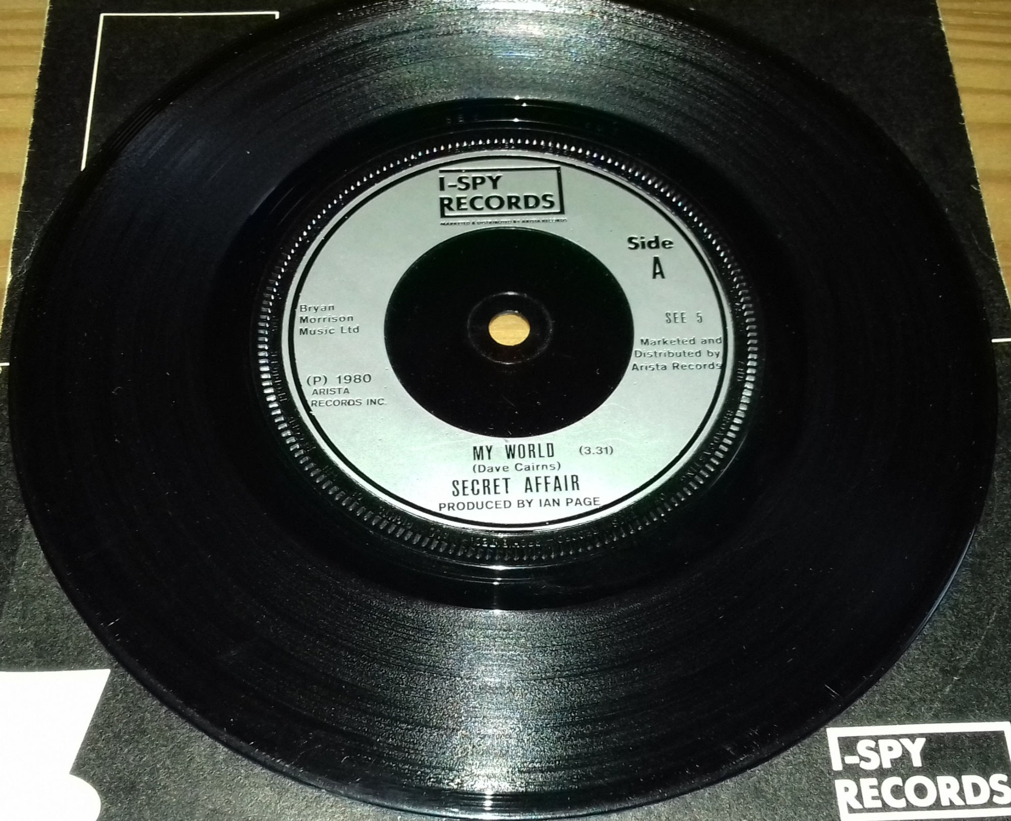 Secret Affair - My World (7", Single, Inj) (I-Spy Records)