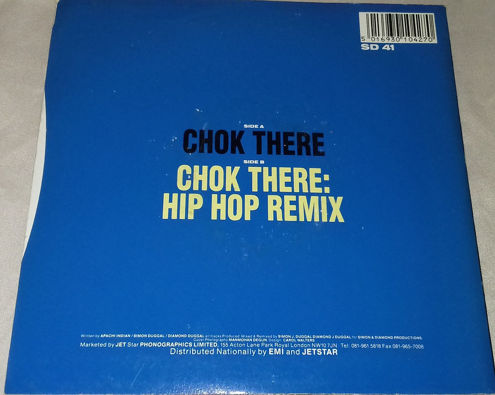 ภาพขนาดย่อ: Apachi Indian* - Chok There (7") (Sure Delight)