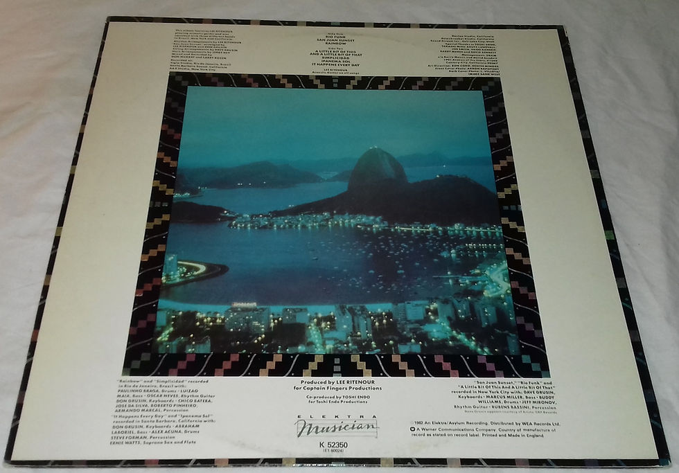 ภาพขนาดย่อ: Lee Ritenour - Rio (LP, Album, RE) (Elektra Musician, Elektra Musician)