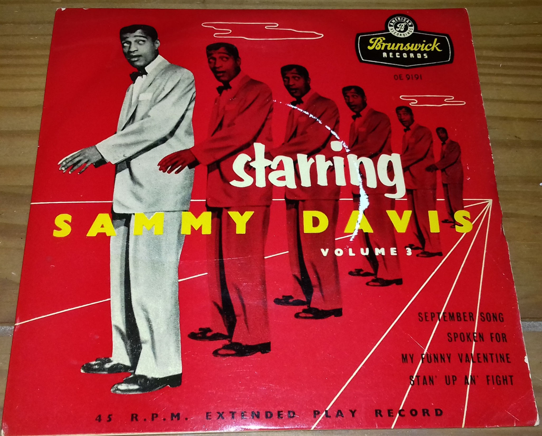 Sammy Davis Jr. - Starring Sammy Davis Volume 3 (7", EP) (Brunswick)