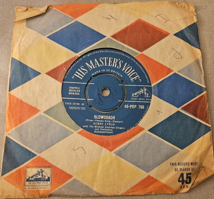 Kenny Lynch - Slowcoach (7") (His Master's Voice)