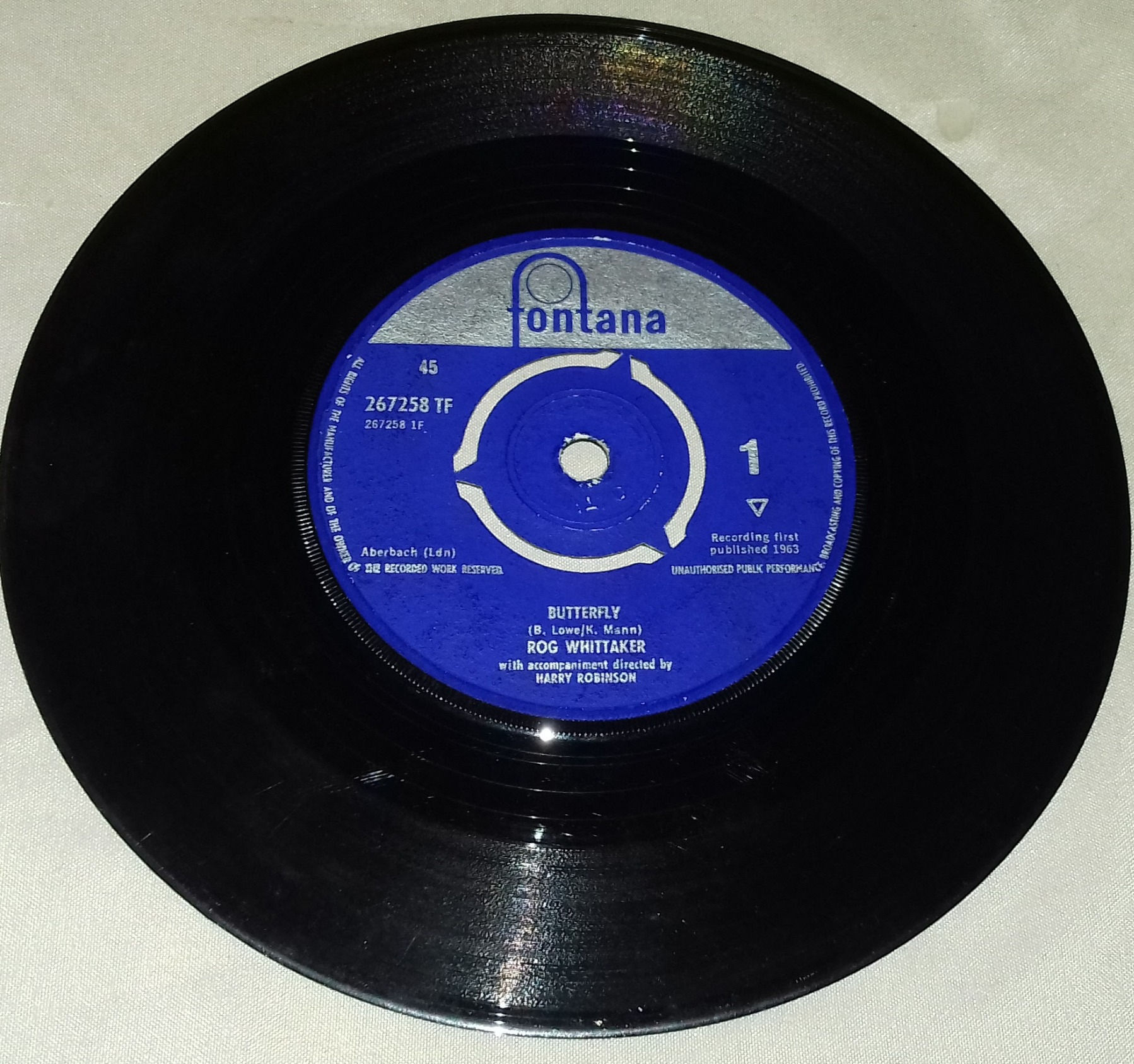 Rog Whittaker* - Butterfly (7", Single, 3 P) (Fontana)