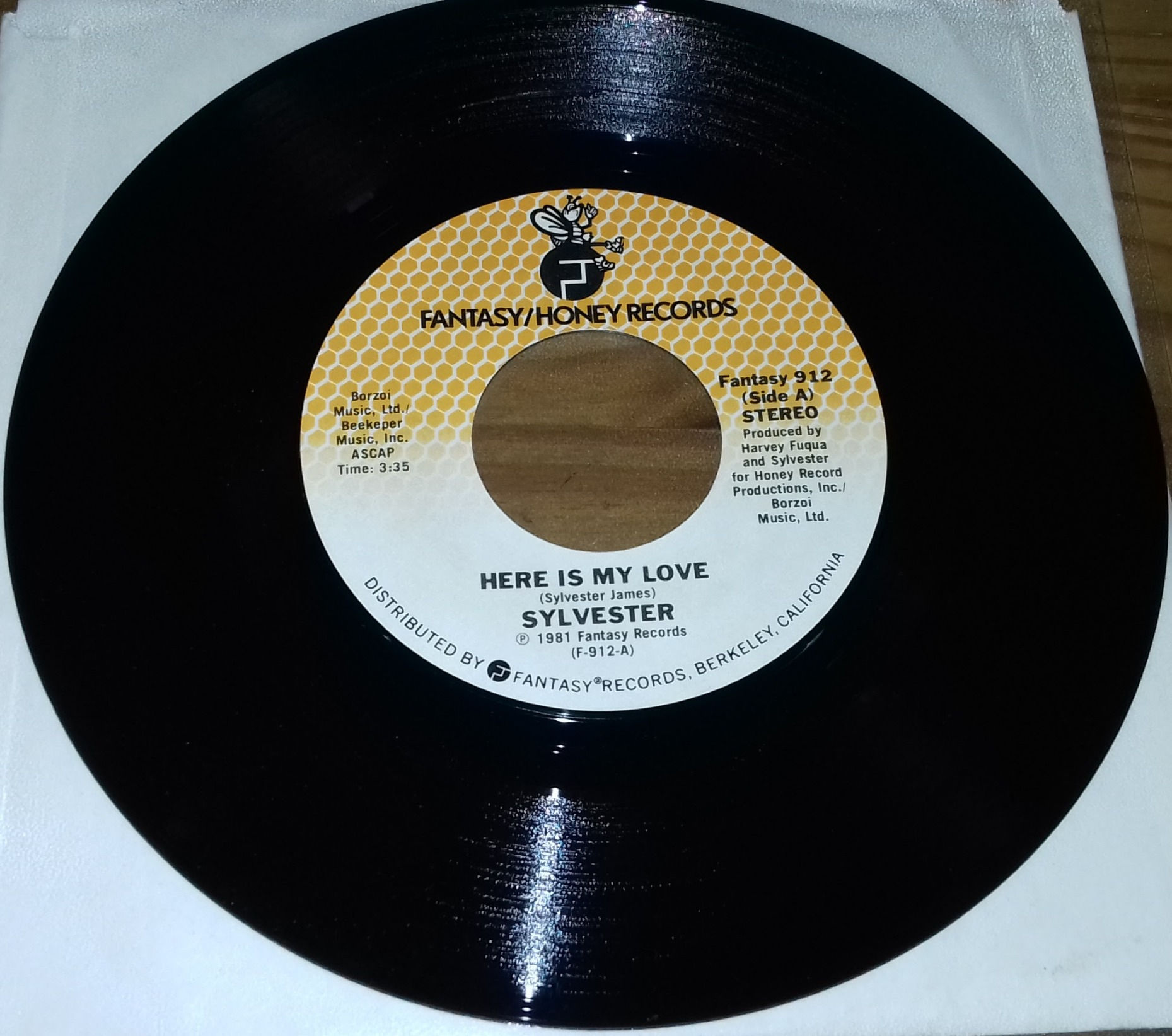 Sylvester - Here Is My Love (7") (Fantasy Honey Records)