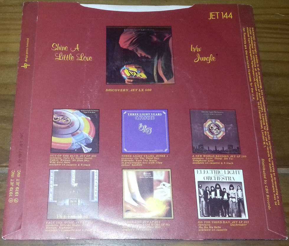 Miniatyrbild: Electric Light Orchestra - Shine A Little Love (7", Single) (Jet Records, Jet R