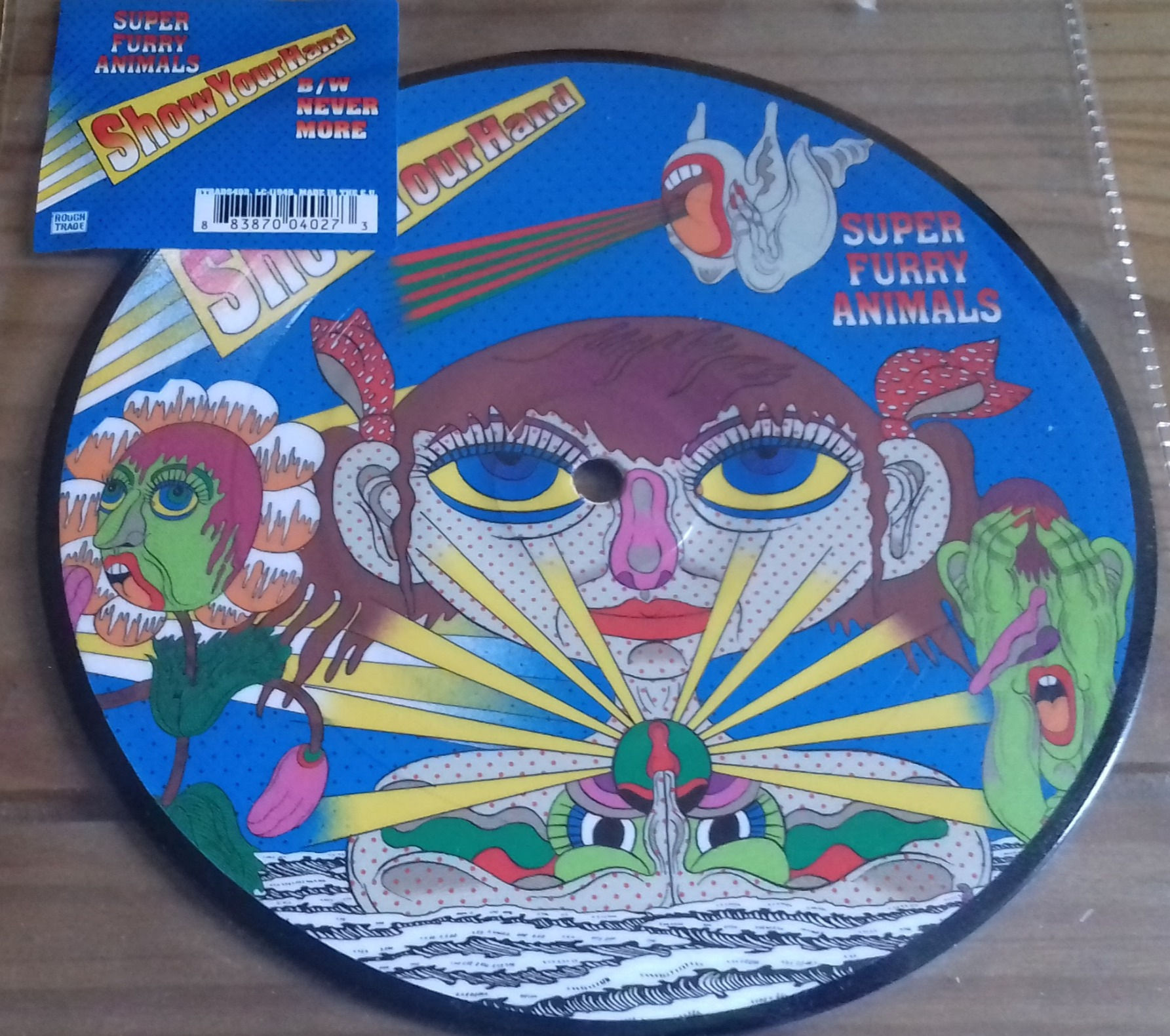 Super Furry Animals - Show Your Hand (7", Single, Pic) (Rough Trade)