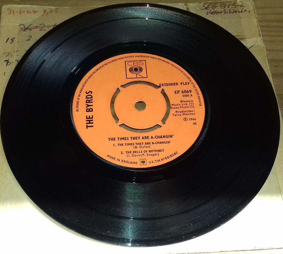 The Byrds - The Times They Are A'Changin' (7", EP) (CBS)