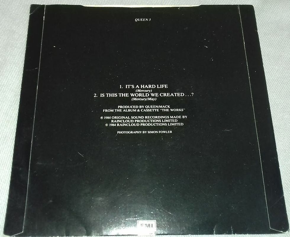 サムネイル： Queen - It's A Hard Life (7", Single, Bla) (EMI)
