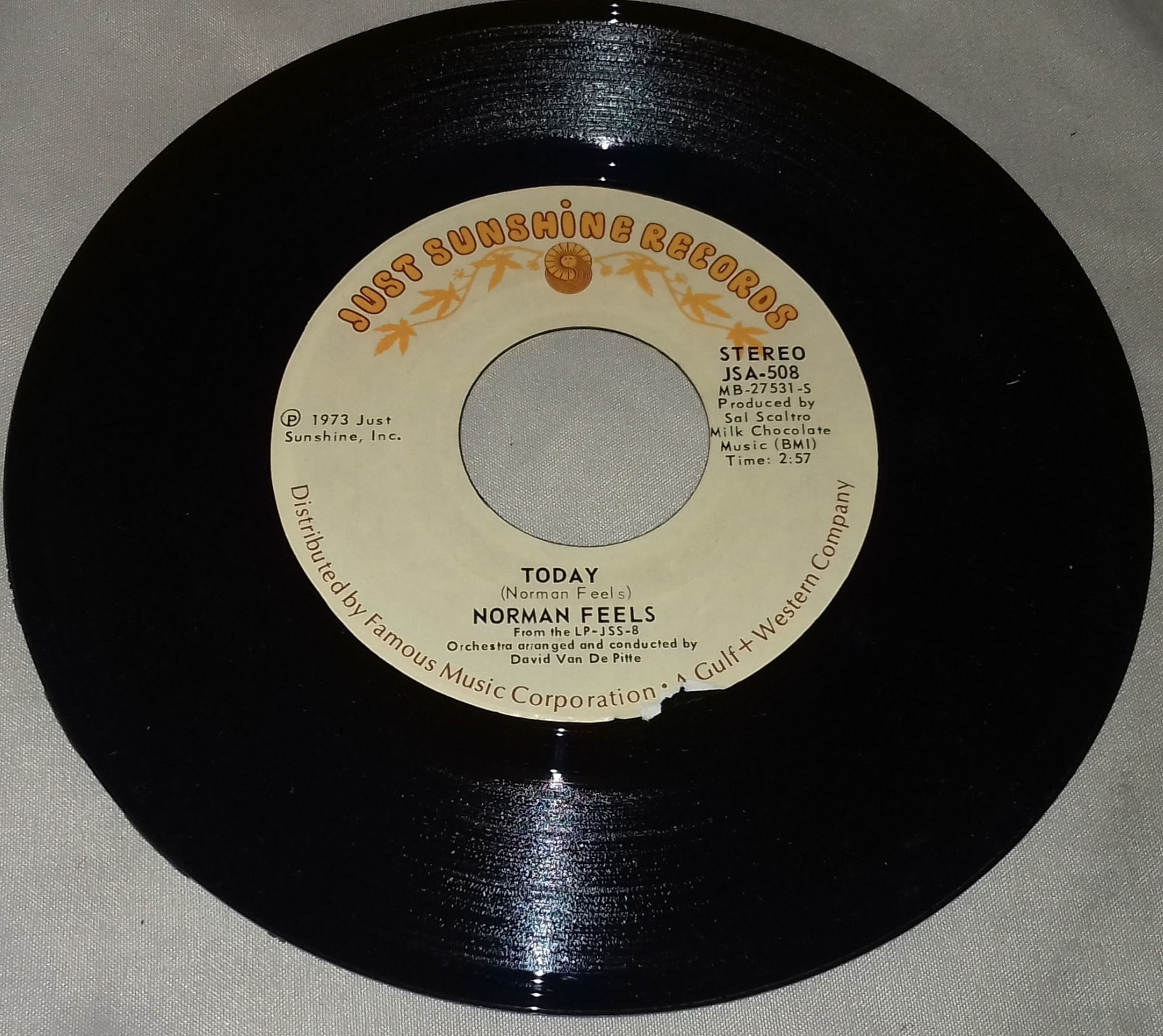 Norman Feels - Today / Something About You (Makes Me Love You) (7", Single) (Jus