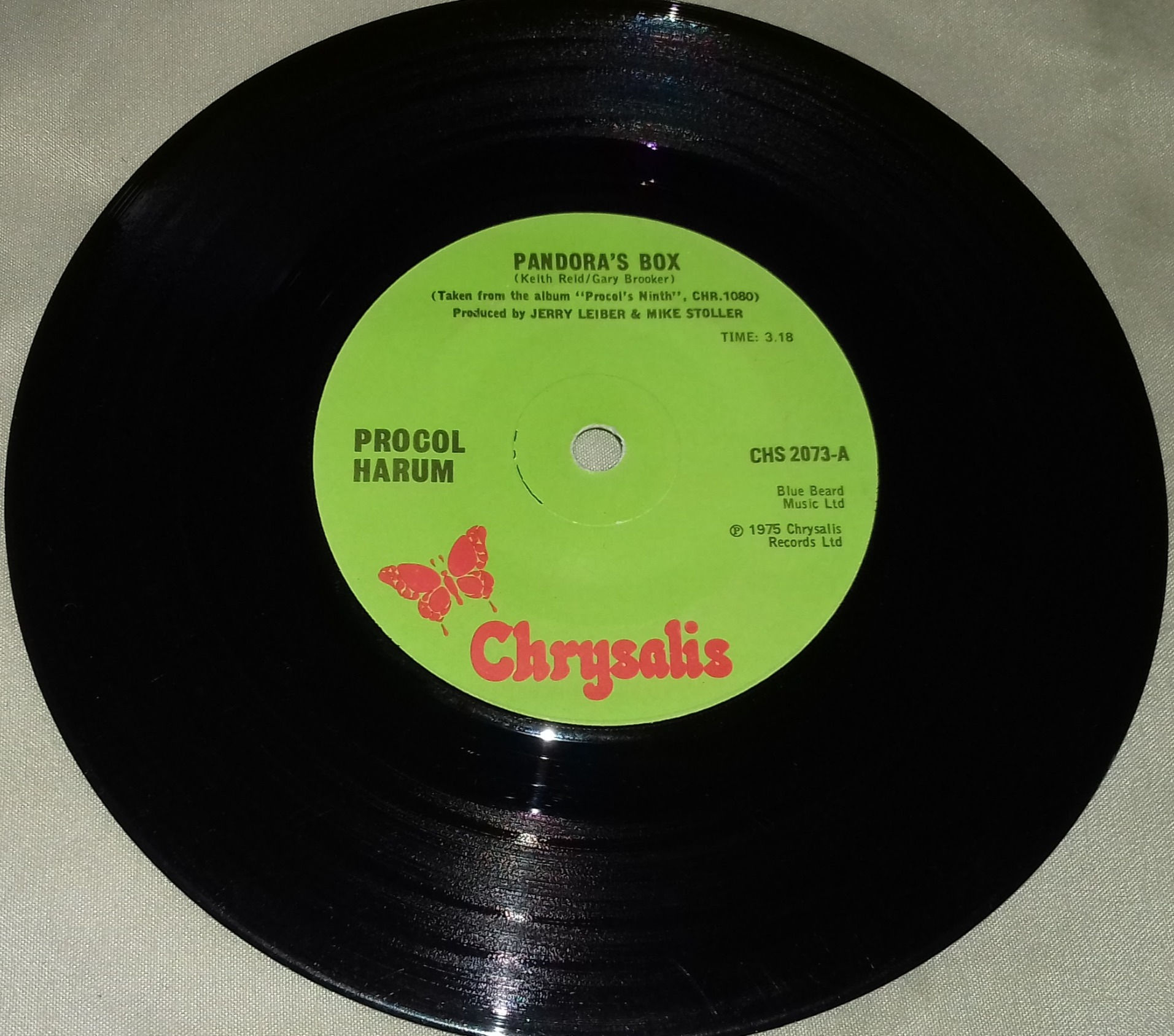 Procol Harum - Pandora's Box (7", Single, Sol) (Chrysalis)