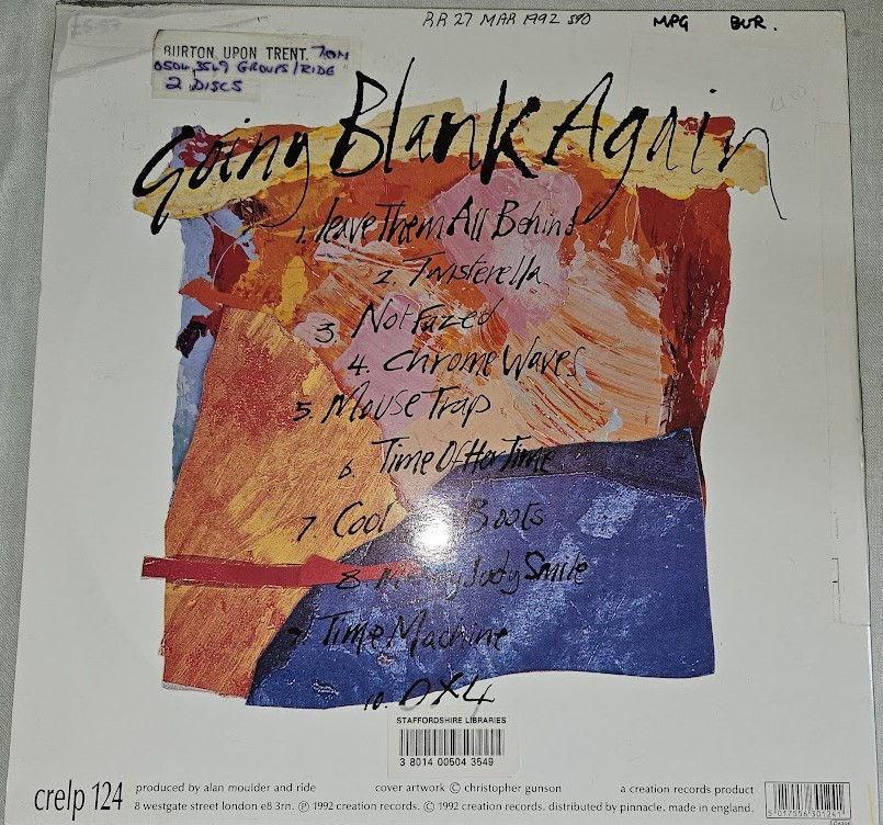 תמונה ממוזערת: Ride - Going Blank Again (2x12", Album) (Creation Records)