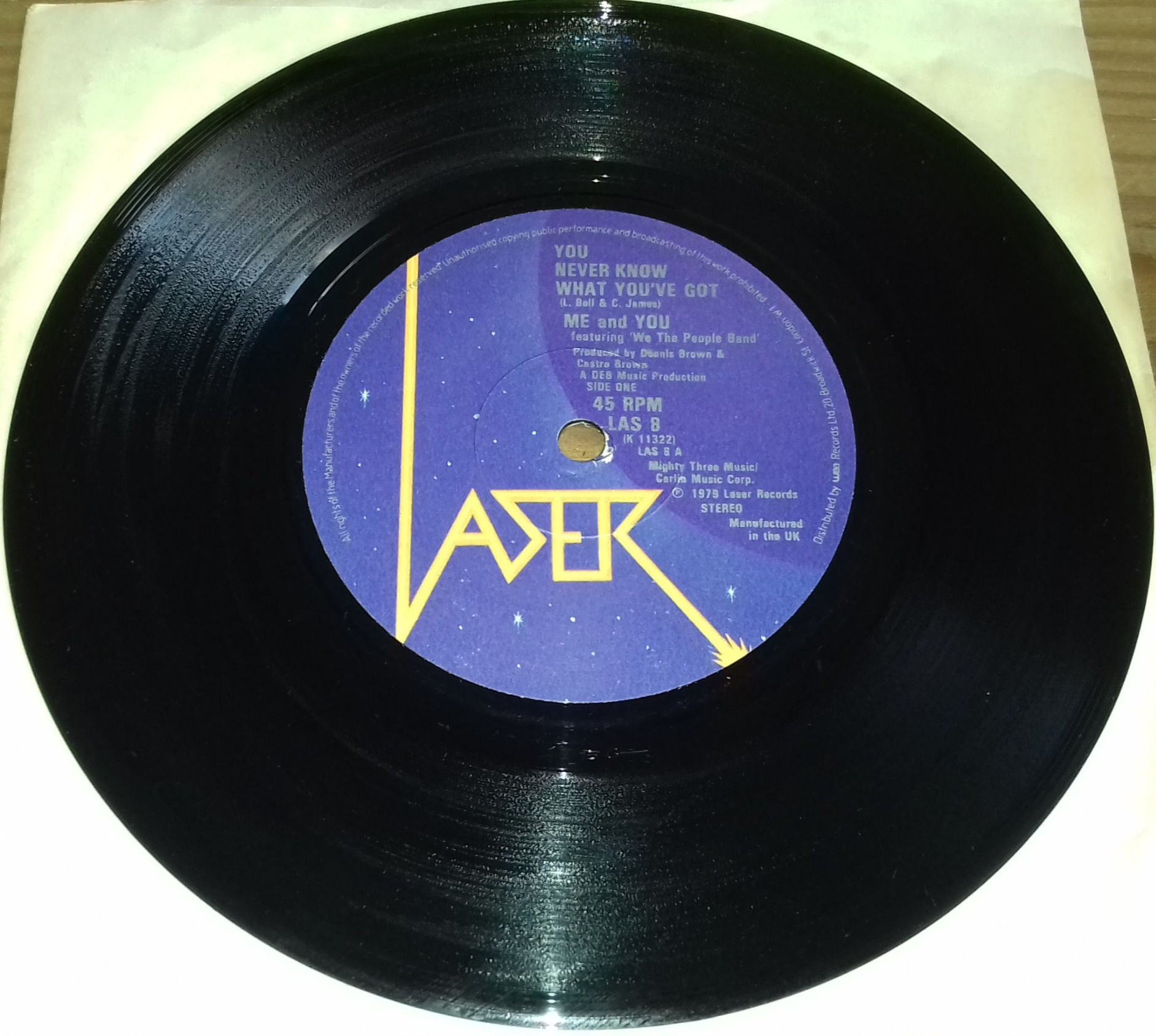 Me And You Featuring We The People Band - You Never Know What You've Got (7") (