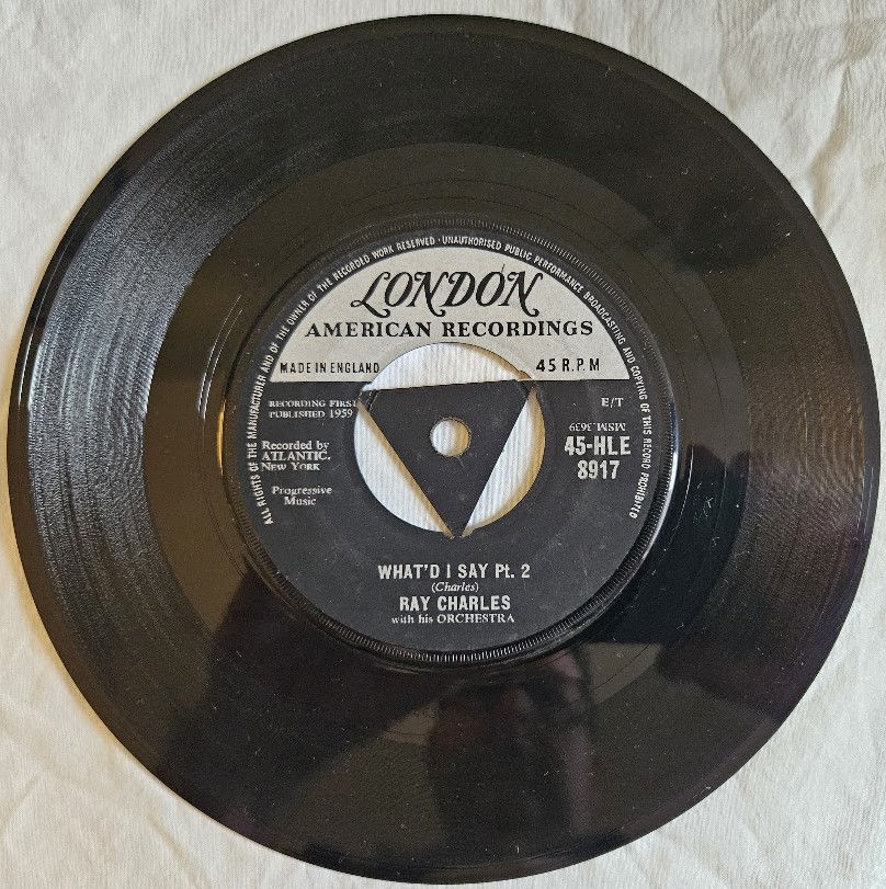 Thumbnail: Ray Charles With His Orchestra* - What'd I Say (7", Single, Tri) (London Records
