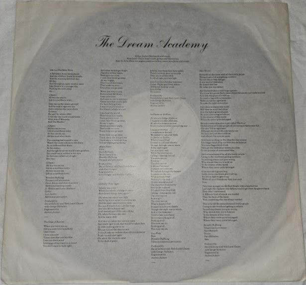 Miniatura: The Dream Academy - The Dream Academy (LP, Album) (Blanco Y Negro)