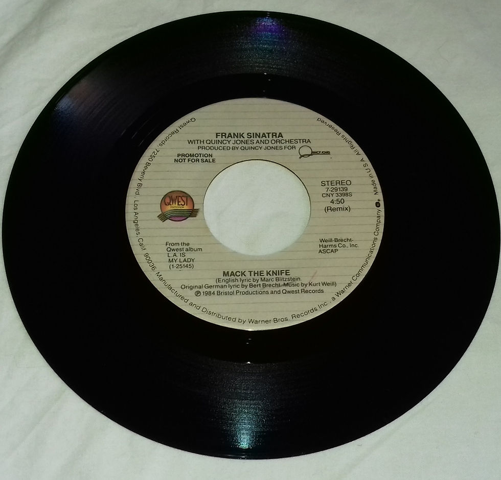 ภาพขนาดย่อ: Frank Sinatra - Mack The Knife (Remix) (7", Promo) (Qwest Records)