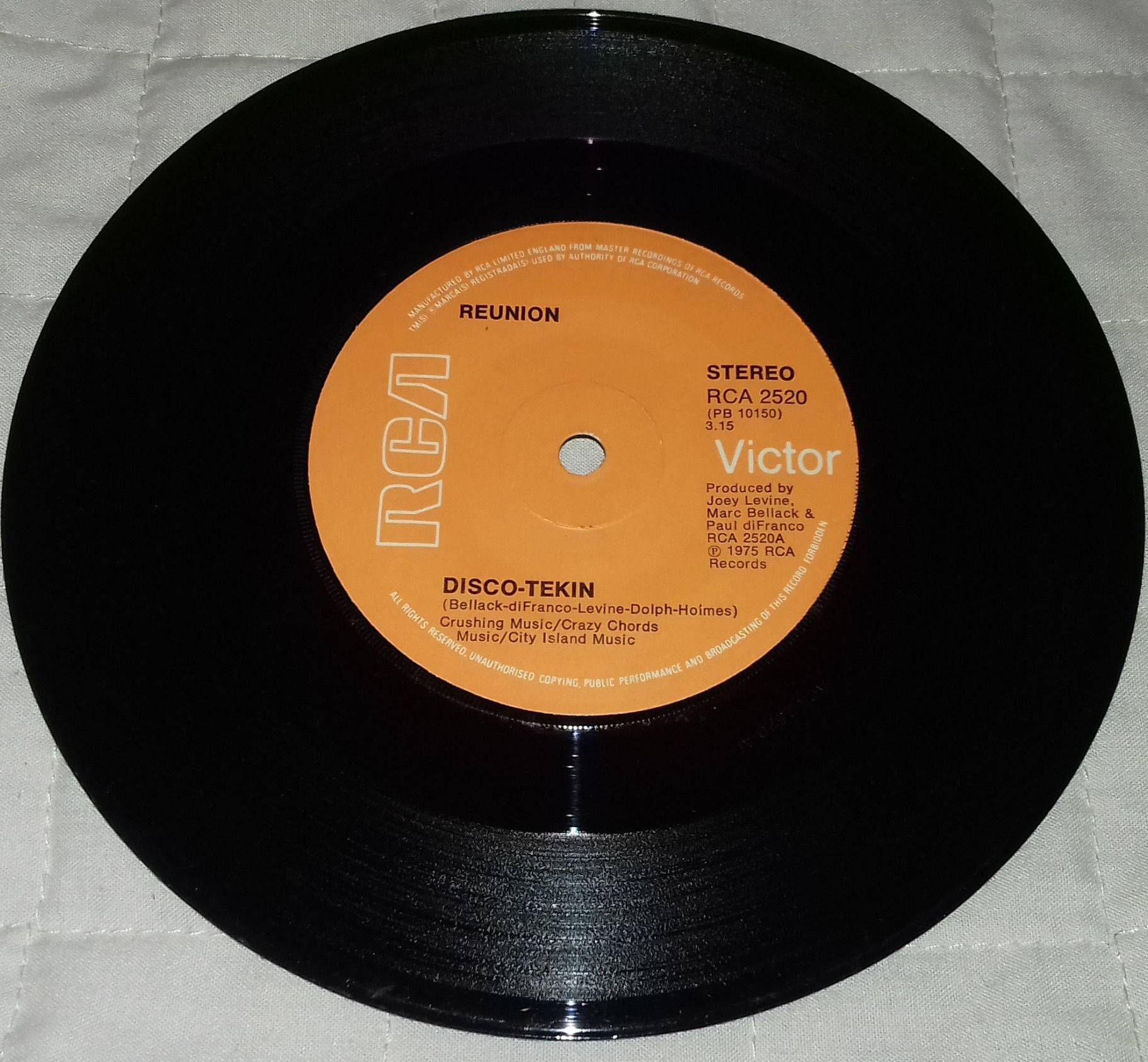Reunion - Disco-Tekin (7") (RCA Victor)