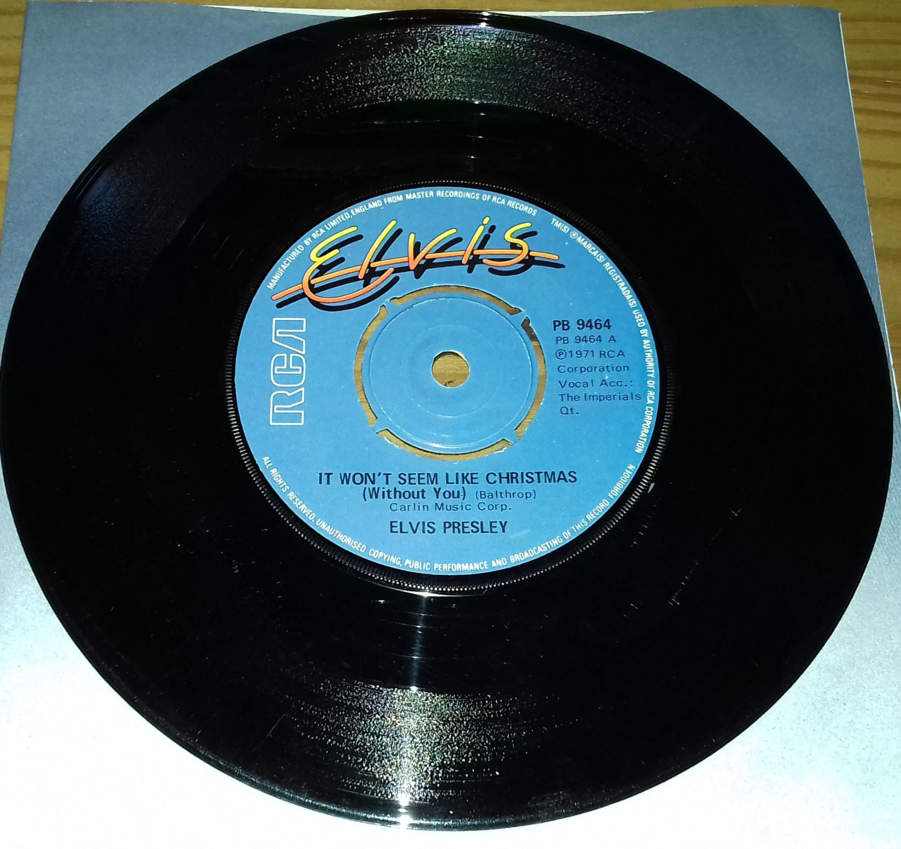 Elvis Presley - It Won't Seem Like Christmas (Without You) (7", Single, 4 P) (RC
