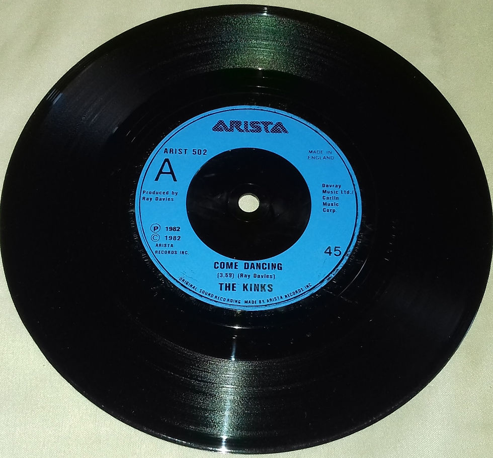 Miniatura: The Kinks - Come Dancing (7", Single, Blu) (Arista)