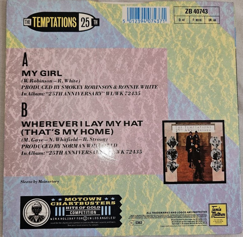 Miniatyrbild: The Temptations - My Girl (7", Single) (Motown)
