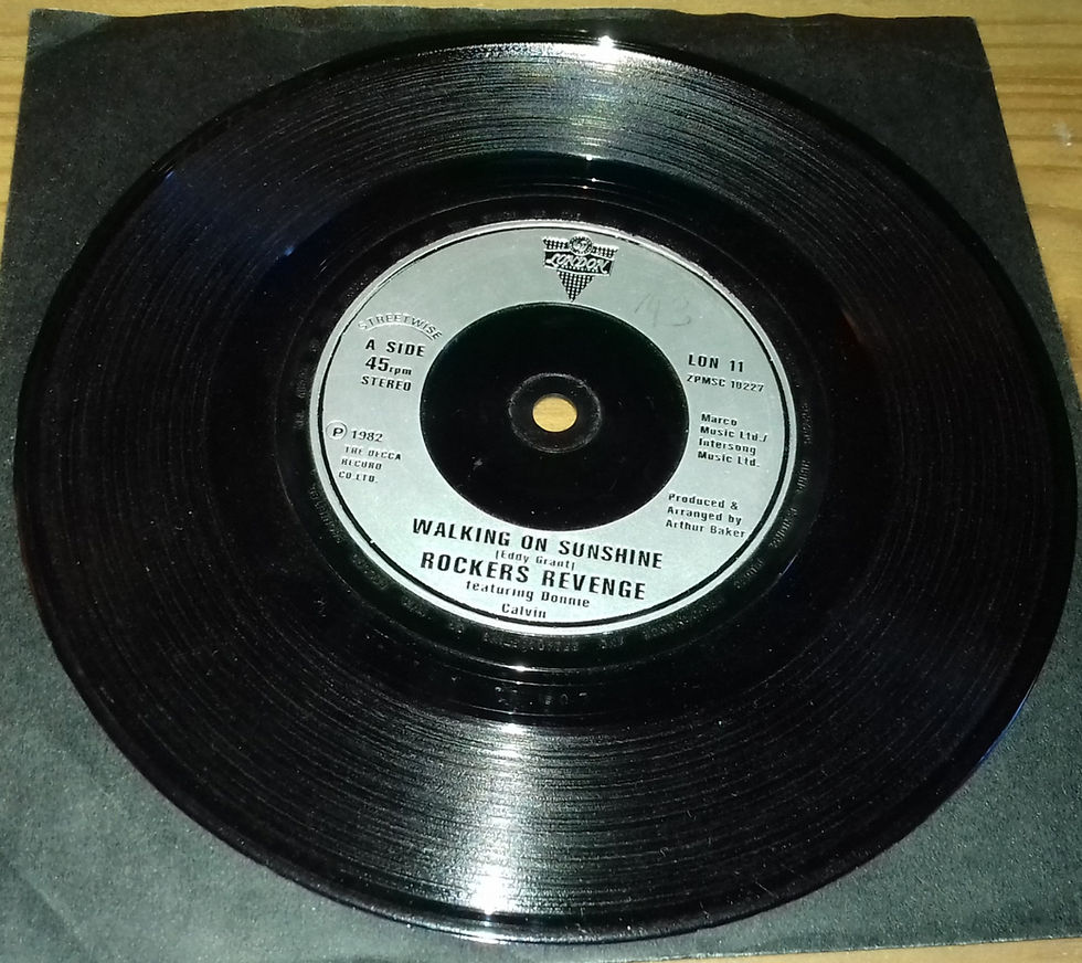 Rockers Revenge Featuring Donnie Calvin - Walking On Sunshine (7", Sil) (London
