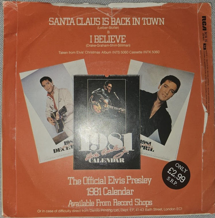 Miniature : Elvis Presley - Santa Claus Is Back In Town (7", Single) (RCA, RCA)