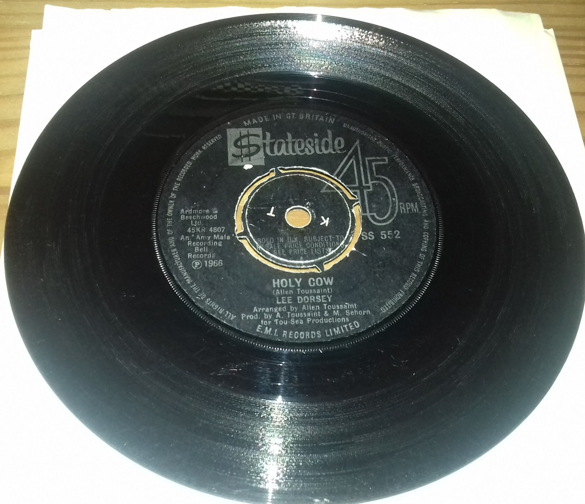 Lee Dorsey - Holy Cow / Operation Heartache (7", Single) (Stateside)