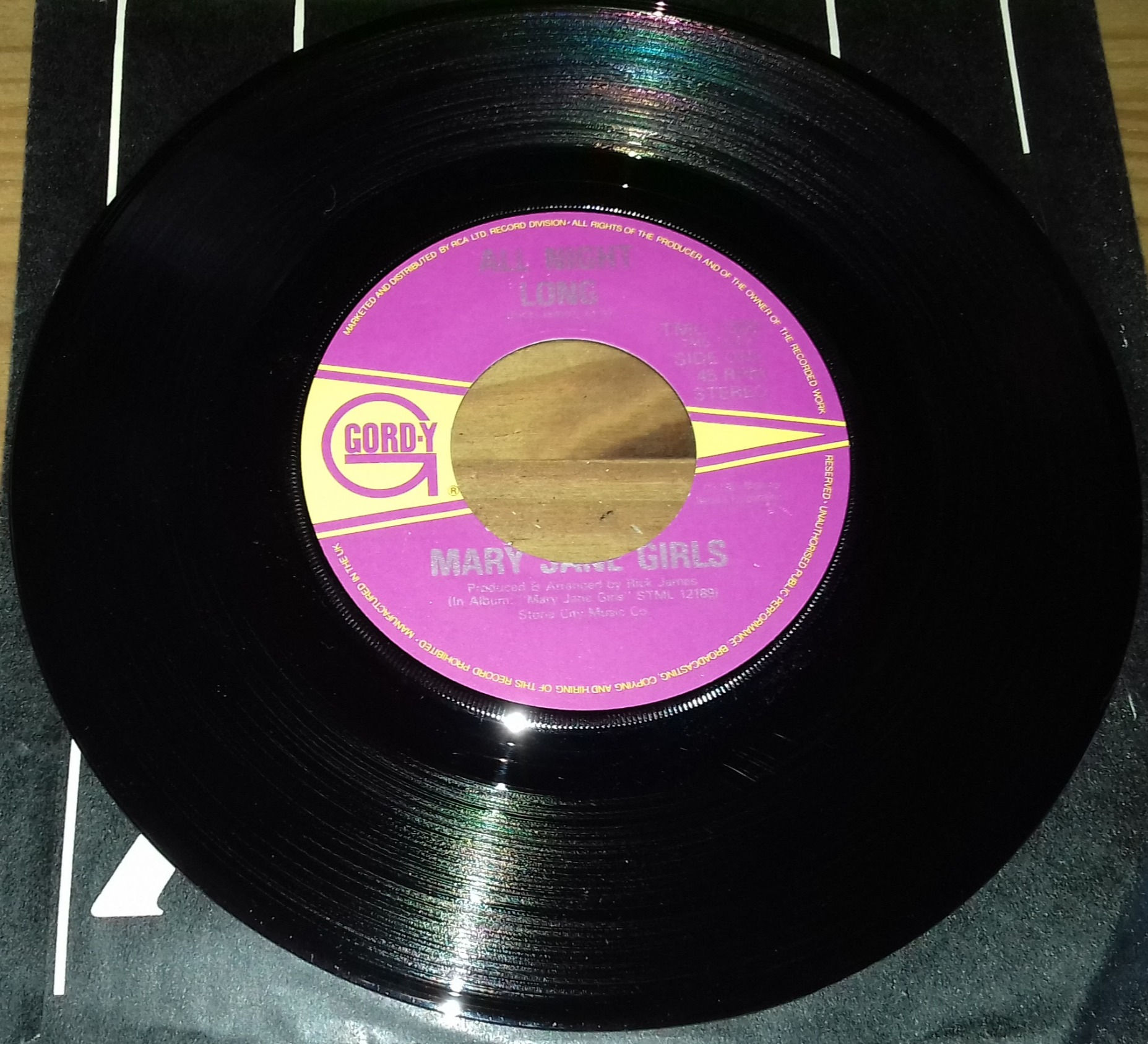 Mary Jane Girls - All Night Long (7", Single) (Gordy)