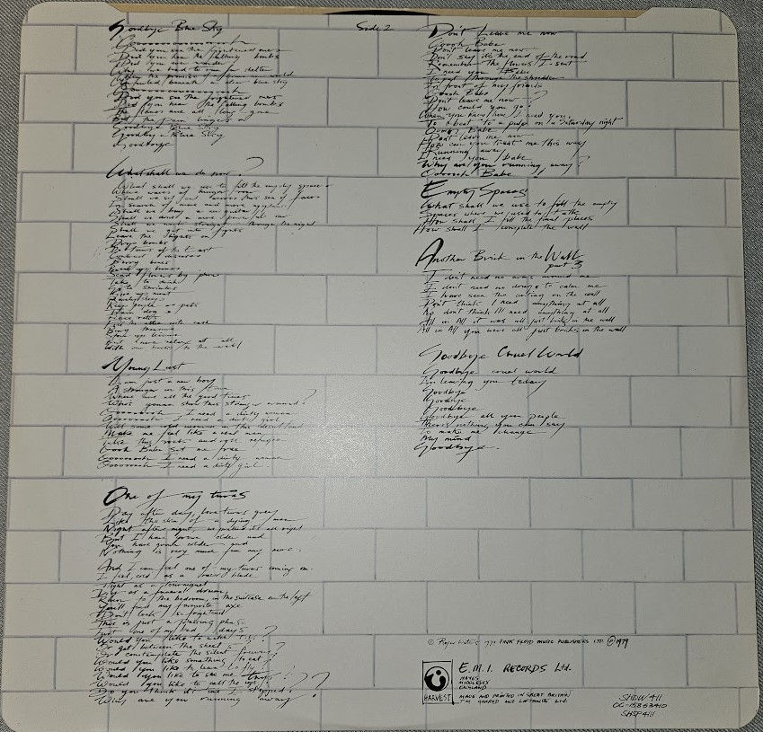 תמונה ממוזערת: Pink Floyd - The Wall (2xLP, Album, RP) (Harvest)