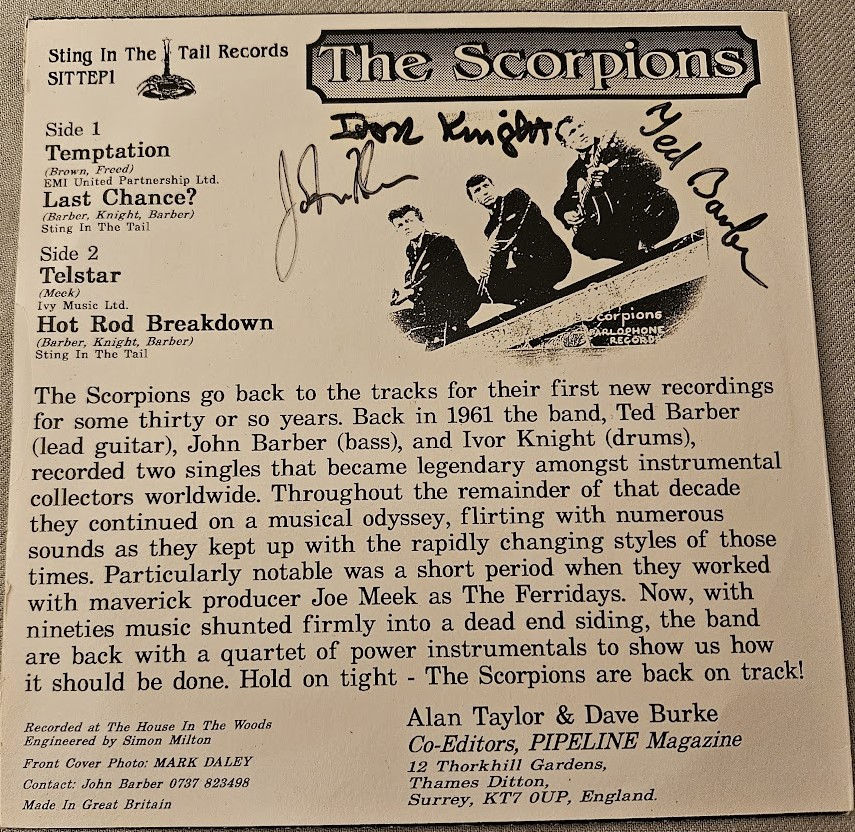 Thumbnail: The Scorpions  - Back To The Tracks (7", EP, S/Edition, Sig) (Sting In The Ta