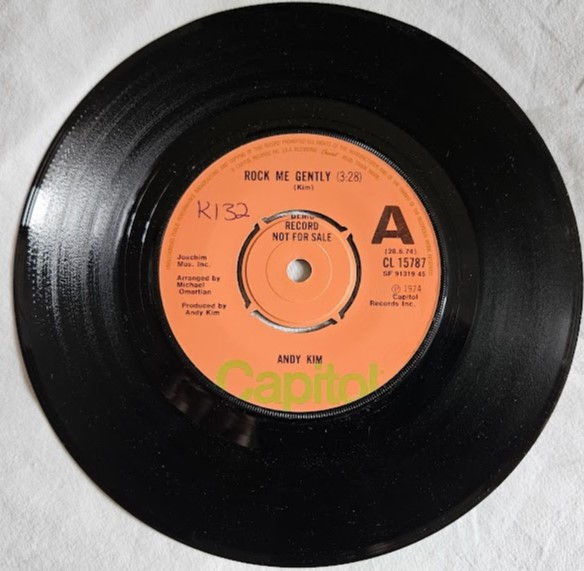 Andy Kim - Rock Me Gently (7", Promo) (Capitol Records)