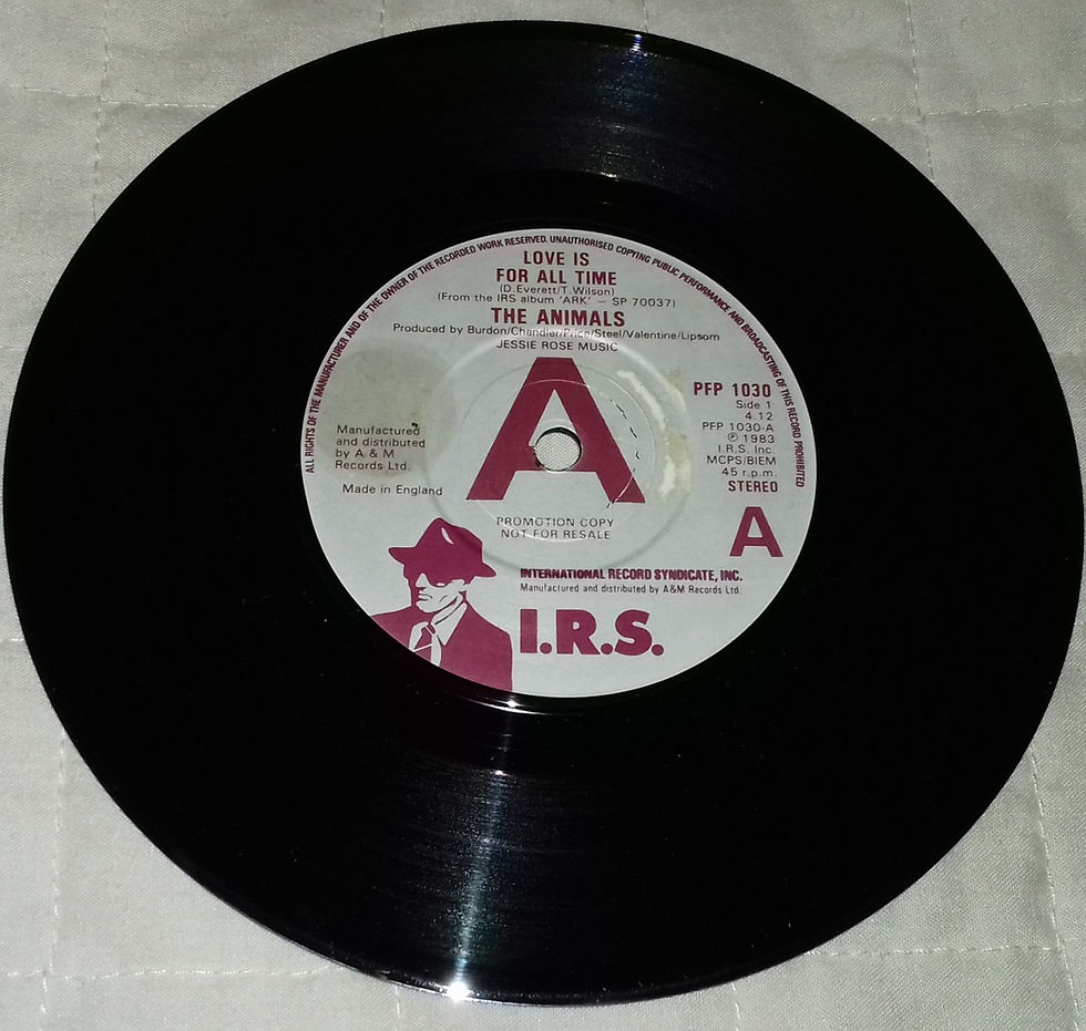 The Animals - Love Is For All Time (7", Single, Promo) (I.R.S. Records)