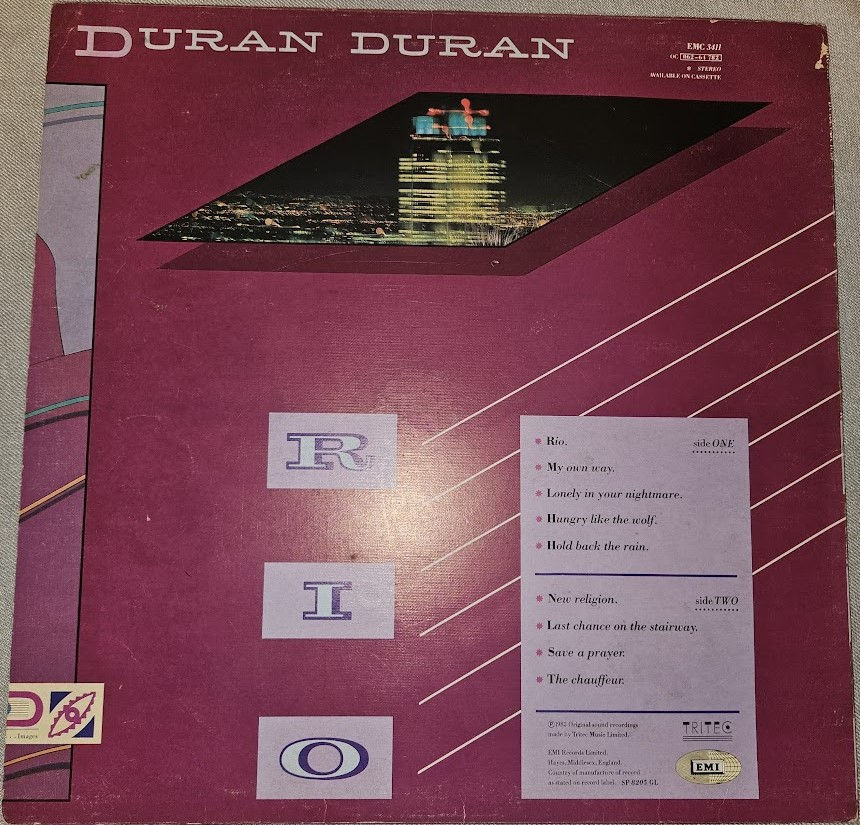 Miniatyrbild: Duran Duran - Rio (LP, Album) (EMI, EMI)