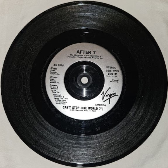 Miniaturbild: After 7 - Can't Stop (7", Single, Sil) (Virgin America, Virgin America)