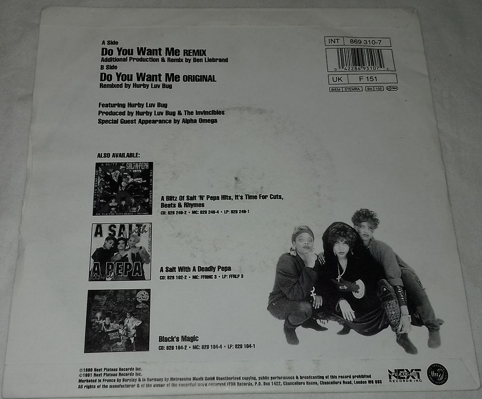 Thumbnail: Salt-N-Pepa* - Do You Want Me (7", Sil) (FFRR, FFRR)