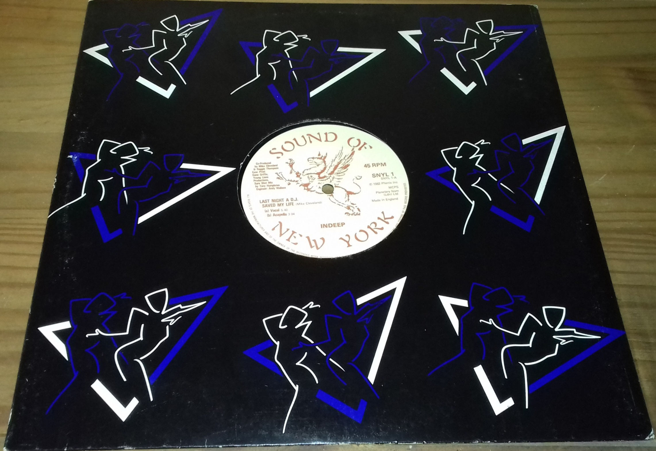 Indeep - Last Night A D.J. Saved My Life (12", Single) (Sound Of New York)