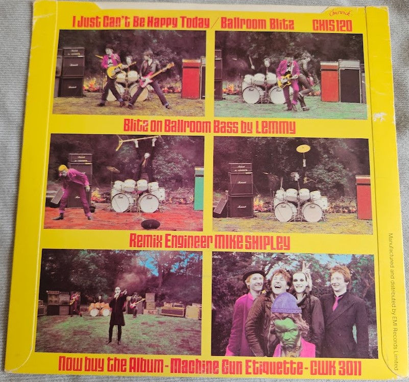 Thumbnail: The Damned - I Just Can't Be Happy Today (7", Single, Pus) (Chiswick Records)