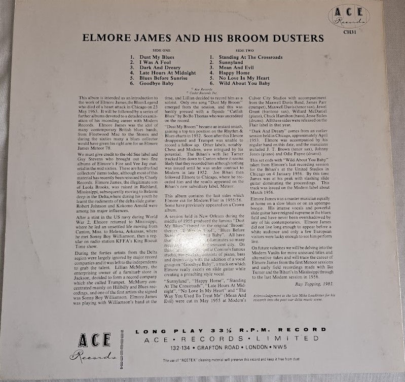 Thumbnail: Elmore James - The Best Of Elmore James (LP, Album, Comp, Mono) (Ace)