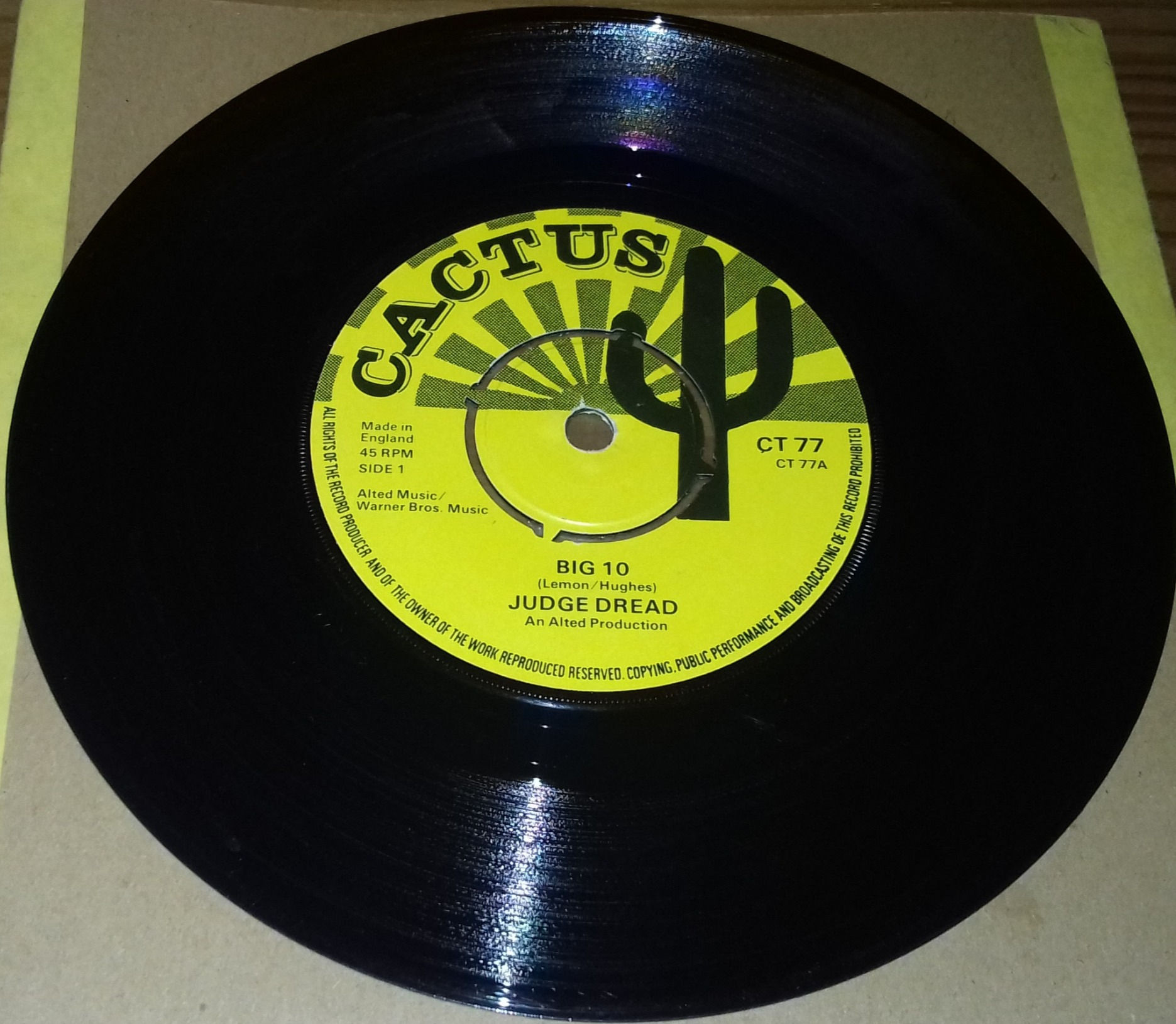 Judge Dread / Dread And I - Big 10 / Rasta Chat (7", Single) (Cactus)