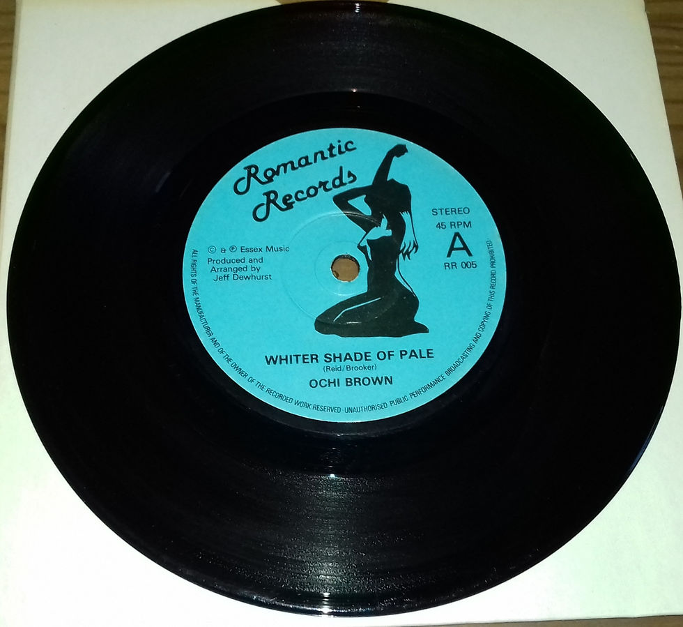 O'Chi Brown - Whiter Shade Of Pale (7", Pap) (Romantic Records (3))