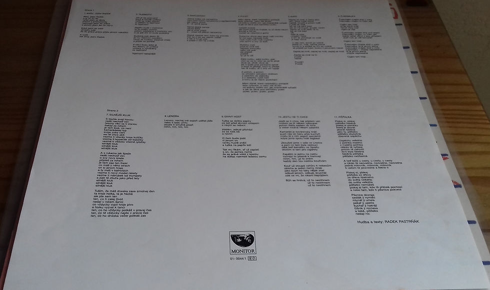 Miniatyrbild: Radek Pastrňák & Buty - Pískej Si, Pískej (LP, Album) (Monitor (2))