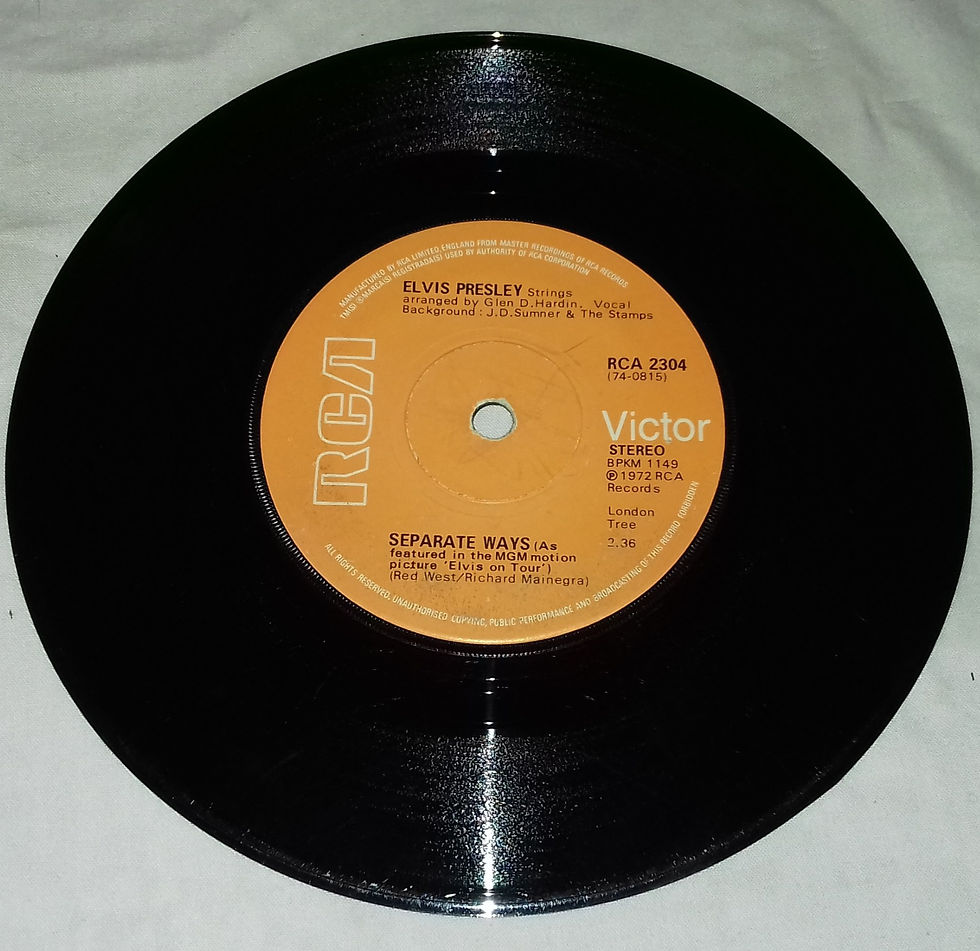 תמונה ממוזערת: Elvis Presley - Always On My Mind / Separate Ways (7", Sol) (RCA Victor)