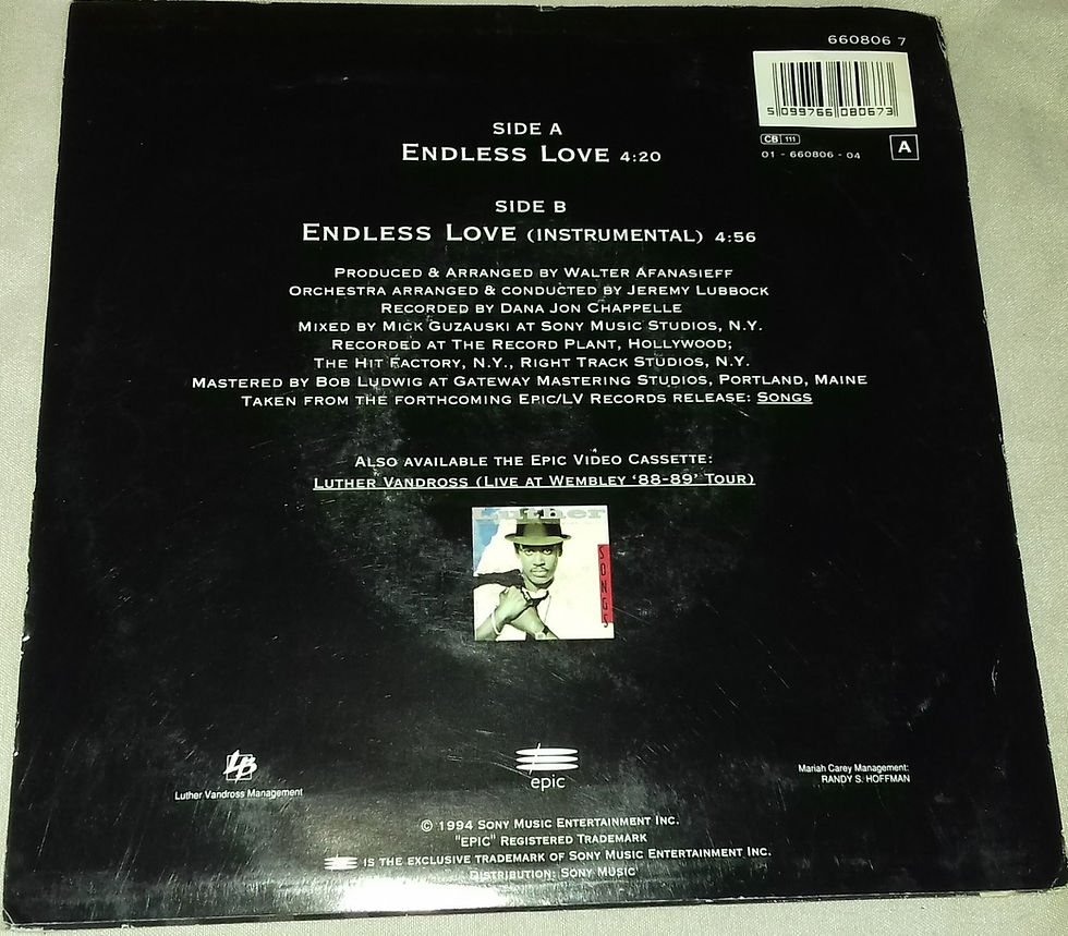 ภาพขนาดย่อ: Luther Vandross & Mariah Carey - Endless Love (7") (Epic)