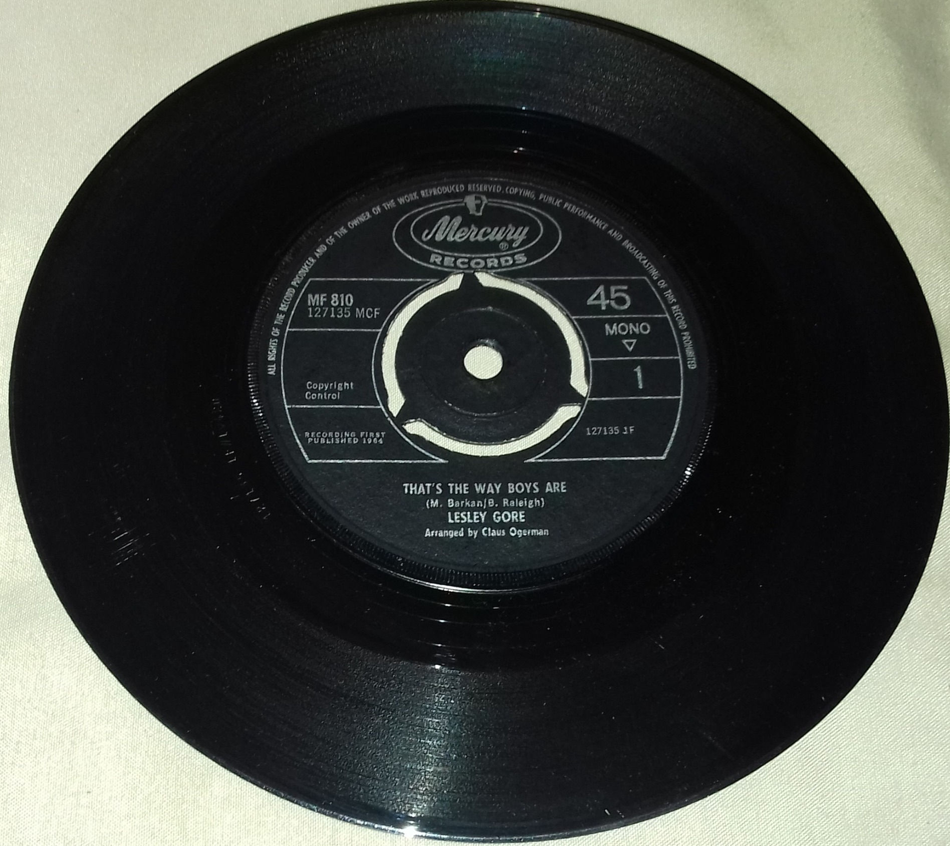 Lesley Gore - That's The Way Boys Are (7", Single) (Mercury, Mercury)